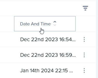 Audit Trail - Search and Sort by Date/Time
