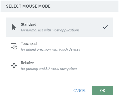 Mouse Mode Options